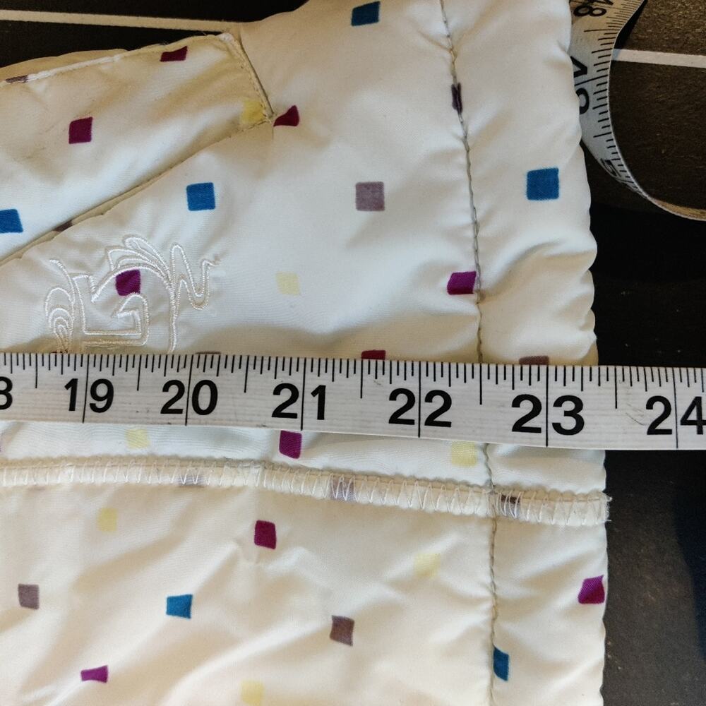 Burton Dryride White Square Polka Dot Print Insulated Puffer Vest Size XS - Picture 15 of 16